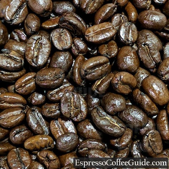 Mocha coffee store beans